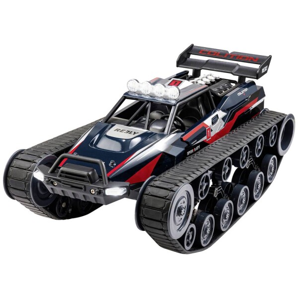 Reely All Terrain komutátorový 1:12 RC model špeciálneho vozidla elektrický crawler reťazový náhon RtR 2,4 GHz vr. akumulátorov a kábla na nabíjanie; RE-7766607