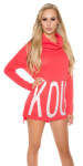 Trendy KouCla oversize turtleneck with rhinestones Einheitsgroesse