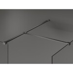 MEXEN/S - Kyoto Sprchová zástena WALK-IN 120 x 120, čierny vzor, grafit metal 800-120-202-95-70-120