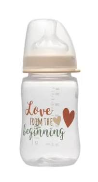 NIP Fľaša dojčenská PP široká silikón-M 260ml 0m+ (NIP35040)