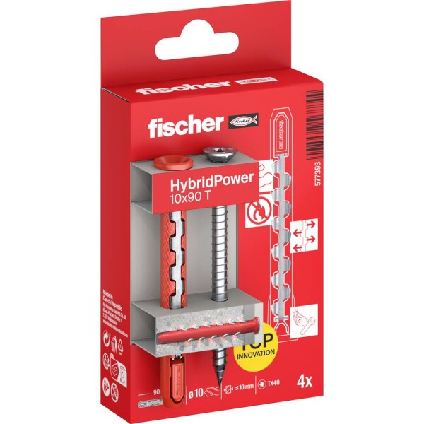 Fischer HybridPower sada hmoždiniek 90 mm 577393 4 ks; 577393
