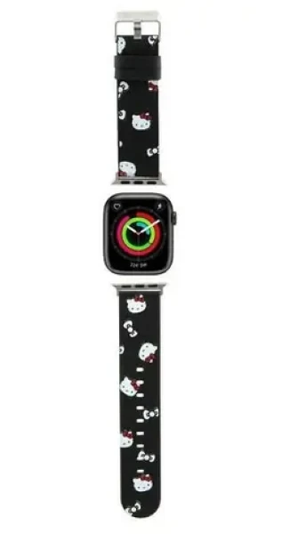Hello Kitty Heads Bows čierna / Remienok / Apple Watch 38/40/41mm (HKAWMPSAPSK)