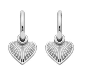Hot Diamonds Strieborné náušnice 2v1 Srdiečka s diamantmi Essence DE821
