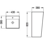 MEXEN - Liza voľne stojace umývadlo 43 x 38, čierna mat 26154470