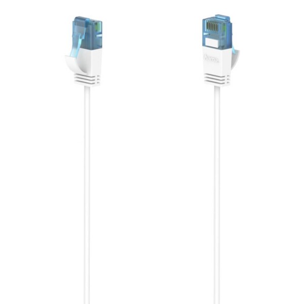 Hama 00200689 RJ45 sieťové káble, prepojovacie káble CAT 6A U/UTP 1.5 m biela extrémne tenký 1 ks; 00200689