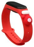 Hurtel Vianočný silikónový remienok pre XIAOMI Mi Band 3 a 4 červená / Remienok / Silikón / Vianočný motív