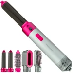 ProfiCare HAS 3132 P šedá/ružová / Multifunkčná kulma na vlasy / 5 nástavcov / 1000W (331320)