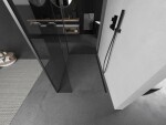 MEXEN/S - Kyoto Sprchová zástena WALK-IN 105 x 90 x 40, transparent, grafit metal 800-105-090-221-95-00-040