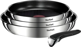 TEFAL Ingenio Emotion Titanová / Sada panvíc / 3 ks / 24, 28 a 22 cm / hliník / vhodné aj pre indukciu (L897S474)
