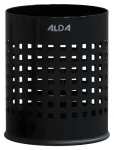 Alda Officer čierna / Odpadkový kôš / 7 l / lakovaná oceľ / dierovaný design
