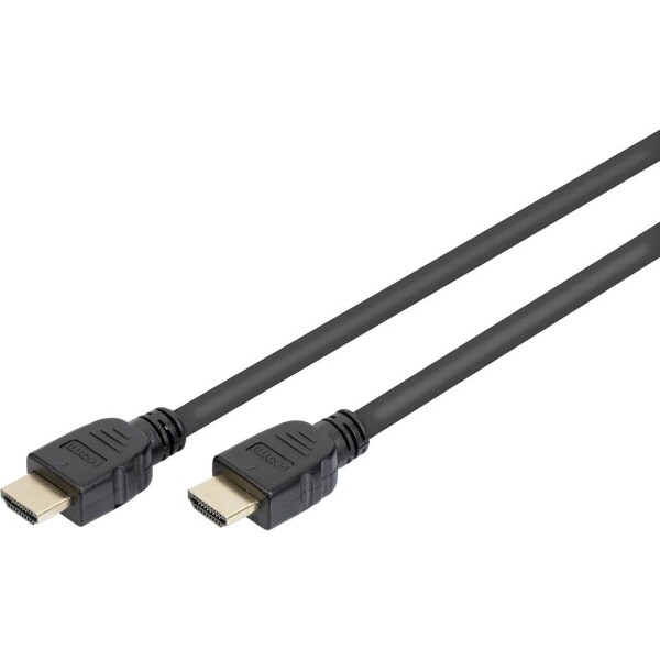 Digitus HDMI prepojovací kábel Zástrčka HDMI-A, Zástrčka HDMI-A 2.00 m čierna AK-330124-020-S 8K UHD, pozlátené kontakty, tienenie pletivom, kompletné; AK-330124-020-S