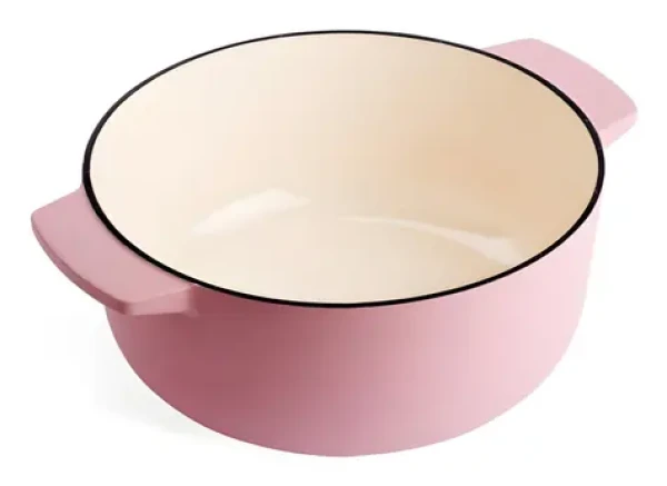 KitchenAid Liatinový hrniec s pokrievkou 26 cm ružová / Hrniec / Liatina / 5,2 l (CC007431-001)