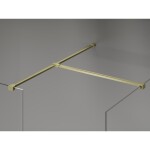 MEXEN/S - Kyoto-X Sprchová zástena WALK-IN 110 x 110, transparent 10 mm, zlato kefovaná 800-110-202-55-00-110-X