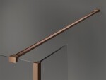 MEXEN/S - Kioto Sprchová zástena WALK-IN voľne stojaca 115 x 30 x 30, transparent, meď kartáčovaná 800-115-030-222-65-00-030