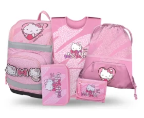 BAAGL SET 5 Zippy PLUS Hello Kitty Sweet Leopard / Školský set / aktovka / peračník / vrecko / zástera / peňaženka