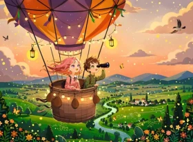Ravensburger Puzzle Láska je vo vzduchu XXL
