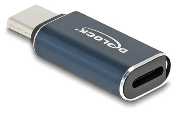 DeLock USB-C 2.0 (M) - Lightning (F) antracitová / Adaptér / PD 3.0 35 W / 0,48 Gbit/s (60688)