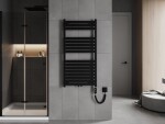 MEXEN/S - Urán radiátor + vykurovacia tyč 1200 x 600 mm, 600 W, čierna W105-1200-600-2600-70