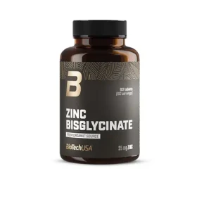 BioTech Zinc Bisglycinate (Organic Source) / Výživový doplnok / Zinok / Tablety / 60 ks