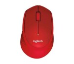 Logitech Wireless Mouse M330 Silent Plus červená / bezdrôtová optická myš / 3 tlačidlá / 1000dpi (910-004911)