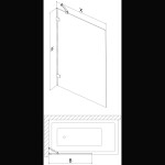 MEXEN/S - Lunar vaňová zástena FIX 60 x 150, transparent, chróm 897-060-000-01-00
