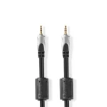 Nedis Stereo Audio kábel jack 3.5 mm (M) - jack 3.5 mm (M) 5.00 m čierna (CAGC22000AT50)