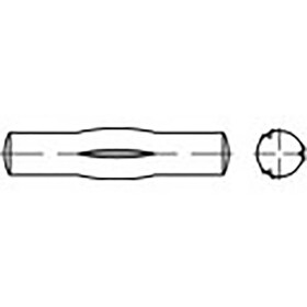 TOOLCRAFT TO-6865866 čiastočne ryhovaný valcový kolík ocel 250 ks; TO-6865866