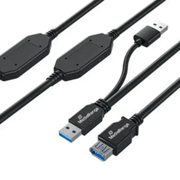 MediaRange MRCS244 čierna / Aktívny predlžovací kábel USB 3.0 / 15 m / 5 Gbit/s (MRCS244)