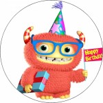 Jedlý papír príšerka Happy birthday 19,5 cm - Pictu Hap - Pictu Hap