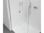 CERANO - Sprchová zástena Walk-in Onyx Round Ľ/P - 8 mm - okrúhla vzpera - chróm, transparentné sklo - 90x200 CER-DY101-90-200