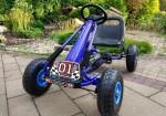 Mamido Detská šliapací motokára s nafukovacími kolesami A-15 modrá