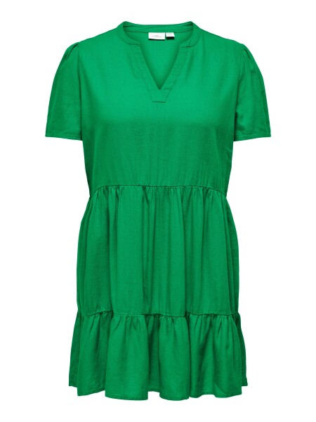 ONLY CARMAKOMA Dámske šaty CARTIRI-CARO Regular Fit 15311976 Green Bee 5XL/6XL