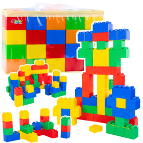 Mamido Súprava veľkých farebných stavebných kociek vo vrecku 28,5 x 9 x 9 cm 20 kusov