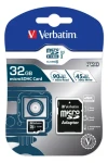 Verbatim microSDHC Pre 32GB + Adaptér / Pamäťová karta / UHS-I (U3) / Class 10 / až 90MBs (47041-V)