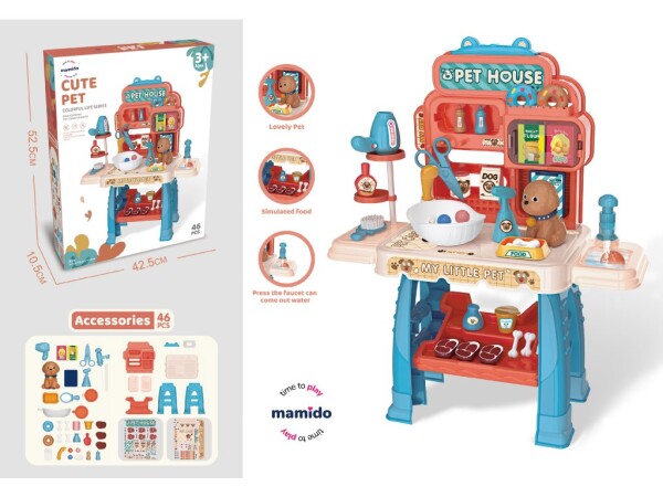 Mamido Mamido Detský stolček malý veterinár - starostlivosť o domácich miláčikov 46 dielov