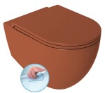 ISVEA - INFINITY závesná WC misa, Rimless, 36,5x53cm, terracotta 10NF02005-2U
