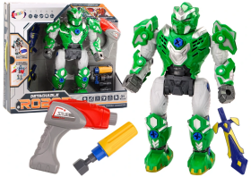 Mamido Skrutkovateľný robot so zbraňou, vŕtačkou a skrutkovačom so svetlami a zvukmi zelený