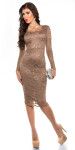 Sexy KouCla Midi-dress with lace champagne 8