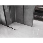 MEXEN/S - Velár sprchovací kút 90 x 90, transparent, čierna 871-090-090-01-70