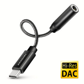 Axagon ADA-HC audio adaptér USB-C (M) - 3.5mm Jack (F) čierna (ADA-HC)