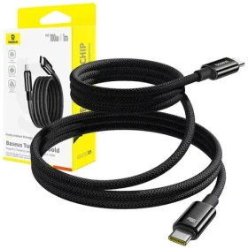 Baseus Tungsten Gold Charging Cable USB-C (M) - USB-C (M) 1m čierny / 100W (P10319805111-00)