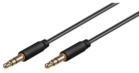 MicroConnect Slim audio kábel 3-pin Jack 3.5mm - Jack 3.5mm 15m čierna (AUDLL15)