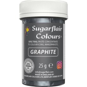 Gélová farba graphite 25 g - Sugarflair - Sugarflair
