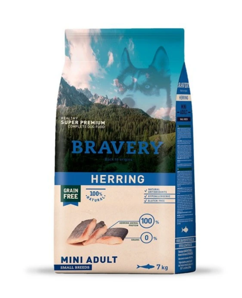 Bravery Dog Mini Adult Herring - 2kg