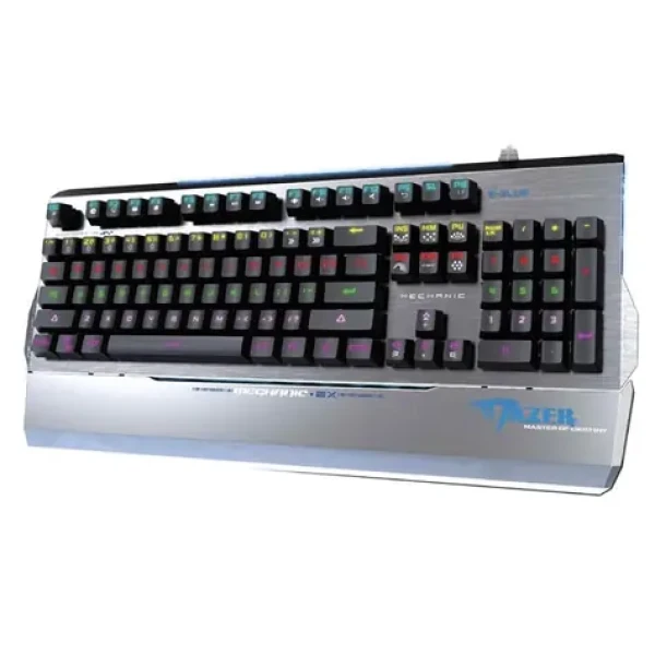 E-BLUE EKM752 šedá / herná klávesnica / drôtová (USB) / US / mechanická / podsvietená (YCEBUB72XU00)