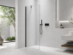 CERANO - Sprchová zástena Walk-in Onyx YL/P - 8 mm - čierna matná, transparentné sklo - 120x200 CER-8050BD1166