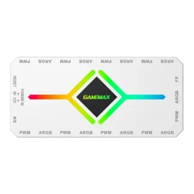 Gamemax V4.0 biela / Rozbočovač ventilátorov / ARGB / PWM (V4.0 ARGB PWM HUB WT)