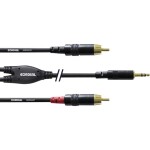 Cordial audio káblový adaptér [1x jack zástrčka 3,5 mm - 2x cinch zástrčka] 0.90 m čierna; CFY0.9WCC