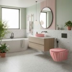 REA - Umývadlo na dosku DUO Sweet Pink Matt REA-U3606