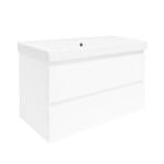 Kúpeľňová skrinka s umývadlom SAT B-Way 99x50x45 cm biela lesk BWAY2100WU1BI BWAY2100WU1BI